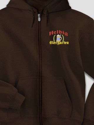 Biergarten : Embroidered Zip Hoodies