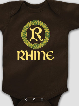 Celtic Wreath Monogram : Printed Baby Bodysuits