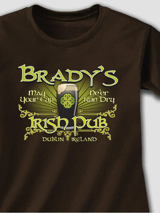 Classic Irish Pub : Adult Ladies Fitted T-Shirt