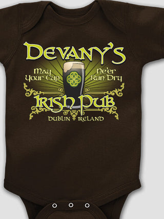 Classic Irish Pub : Printed Baby Bodysuits