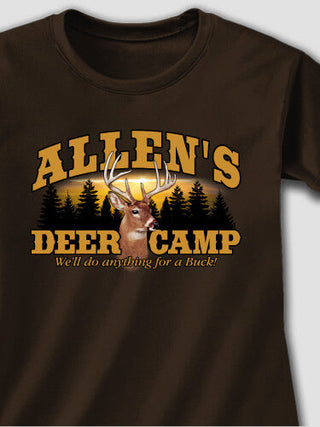 Deer Camp : Adult Ladies Fitted T-Shirt