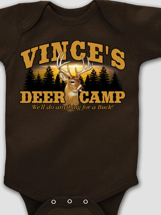 Deer Camp : Printed Baby Bodysuits