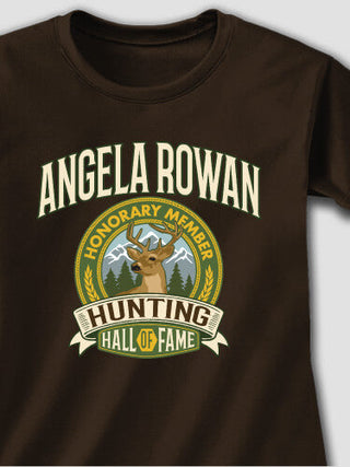 Deer Hunting Hall Of Fame : Adult Ladies Fitted T-Shirt