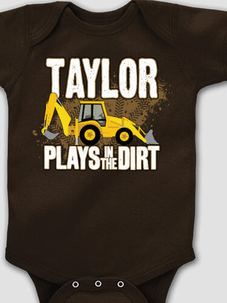 Dirt Shirt - Backhoe : Printed Baby Bodysuits