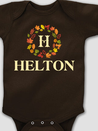 Fall Monogram : Printed Baby Bodysuits
