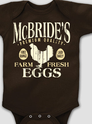 Farm Fresh Eggs : Printed Baby Bodysuits