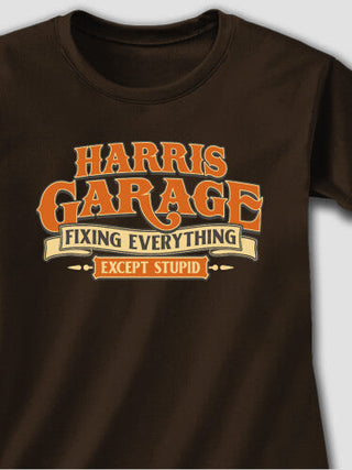 Fixing Everything Garage : Adult Ladies Fitted T-Shirt
