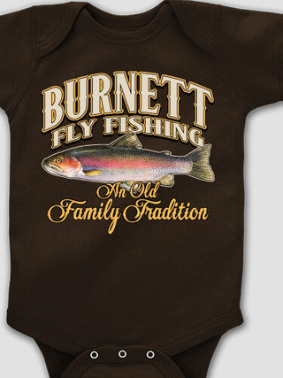 Fly Fishing Family Tradition : Printed Baby Bodysuits
