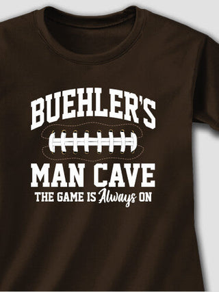 Football Man Cave : Adult Ladies Fitted T-Shirt
