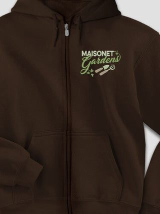 Gardens : Embroidered Zip Hoodies