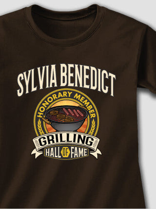 Grilling Hall Of Fame : Adult Ladies Fitted T-Shirt