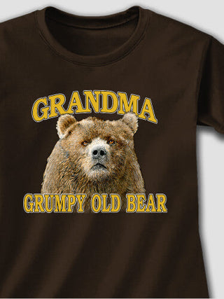 Grumpy Old Bear : Adult Ladies Fitted T-Shirt