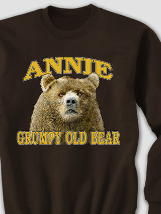 Grumpy Old Bear : Printed Sweatshirts