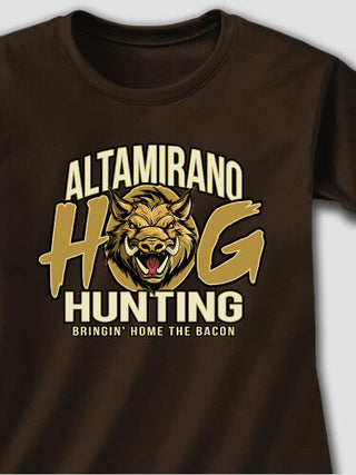 Hog Hunting : Adult Ladies Fitted T-Shirt