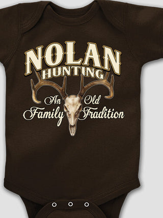 Hunting Family Tradition : Printed Baby Bodysuits
