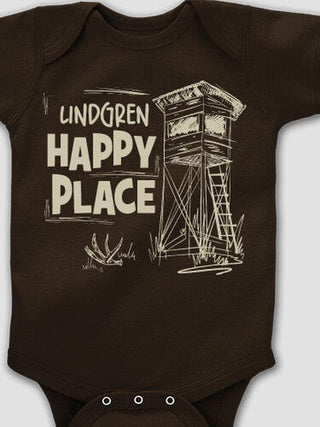 Hunting Happy Place : Printed Baby Bodysuits