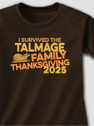I Survived Thanksgiving : Adult Ladies Fitted T-Shirt