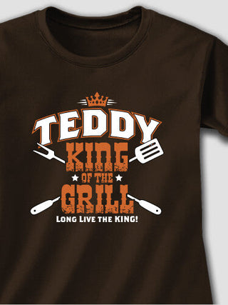 King of the Grill : Adult Ladies Fitted T-Shirt