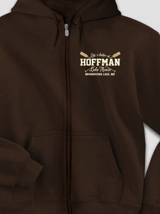 Lake House : Embroidered Zip Hoodies