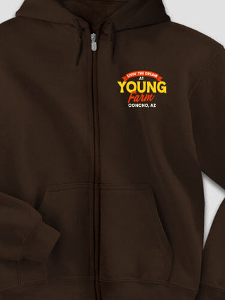 Livin' The Dream Farm : Embroidered Zip Hoodies