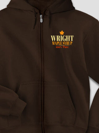 Maple Syrup : Embroidered Zip Hoodies