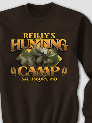Moose Hunting Camp : Printed Sweatshirts