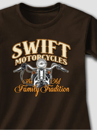Motorcycle Family Tradition : Adult Ladies Fitted T-Shirt