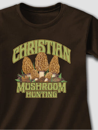 Mushroom Hunting : Adult Ladies Fitted T-Shirt
