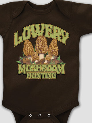 Mushroom Hunting : Printed Baby Bodysuits