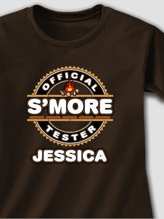 Official S'more Tester : Adult Ladies Fitted T-Shirt
