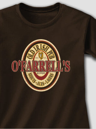 Old Irish Pub : Adult Ladies Fitted T-Shirt