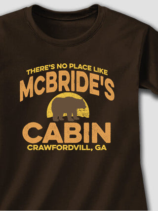 Rustic Cabin : Adult Ladies Fitted T-Shirt