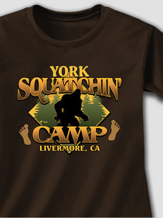 Squatchin' Camp : Adult Ladies Fitted T-Shirt