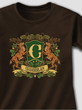 Stag Coat Of Arms : Adult Ladies Fitted T-Shirt