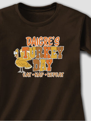 Turkey Day : Adult Ladies Fitted T-Shirt