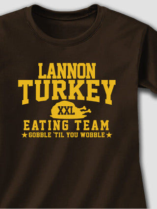 Turkey Eating Team : Adult Ladies Fitted T-Shirt