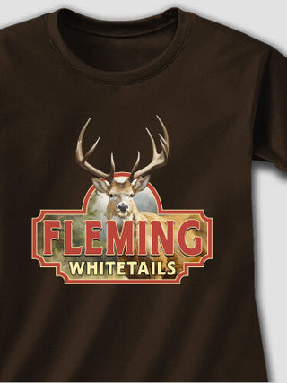 Whitetails : Adult Ladies Fitted T-Shirt