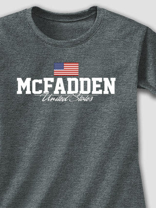American Flag : Adult Ladies Fitted T-Shirt