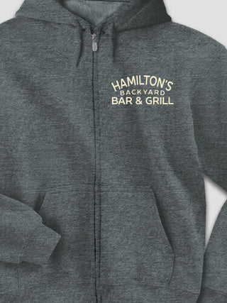 Backyard Bar and Grill : Embroidered Zip Hoodies