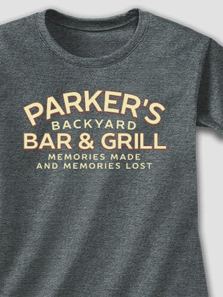 Backyard Bar and Grill : Adult Ladies Fitted T-Shirt