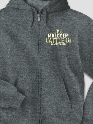 Cattle Company : Embroidered Zip Hoodies