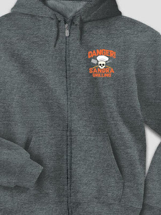 Danger Grilling : Embroidered Zip Hoodies