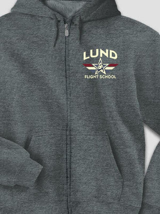 Flight School : Embroidered Zip Hoodies