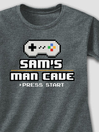Gamer Man Cave : Adult Ladies Fitted T-Shirt