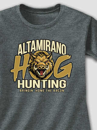 Hog Hunting : Adult Ladies Fitted T-Shirt