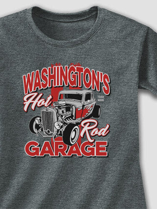 Hot Rod Garage : Adult Ladies Fitted T-Shirt
