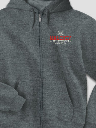 Junction : Embroidered Zip Hoodies