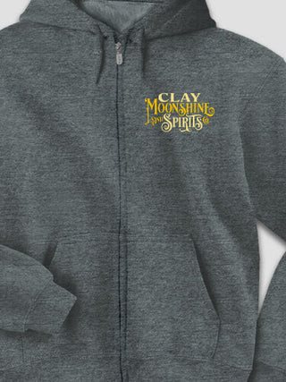Moonshine and Spirits : Embroidered Zip Hoodies