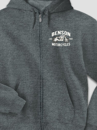 Motorcycles : Embroidered Zip Hoodies