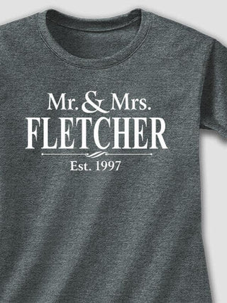 Mr and Mrs : Adult Ladies Fitted T-Shirt